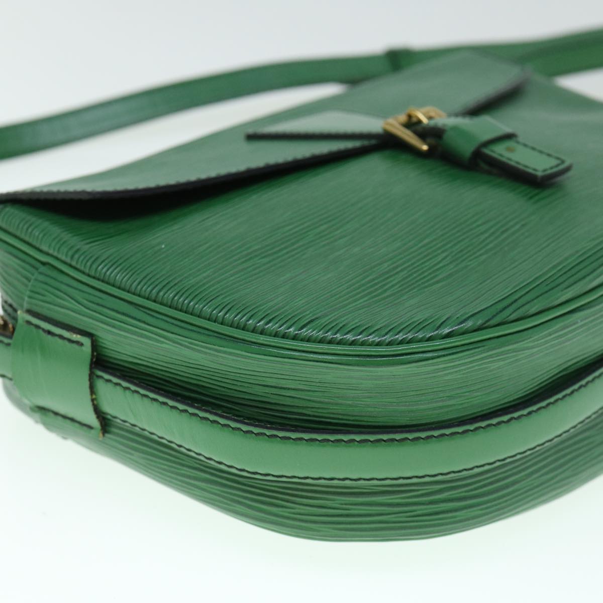 LOUIS VUITTON Epi Jeune Fille MM Shoulder Bag Green M52154 LV Auth 60221