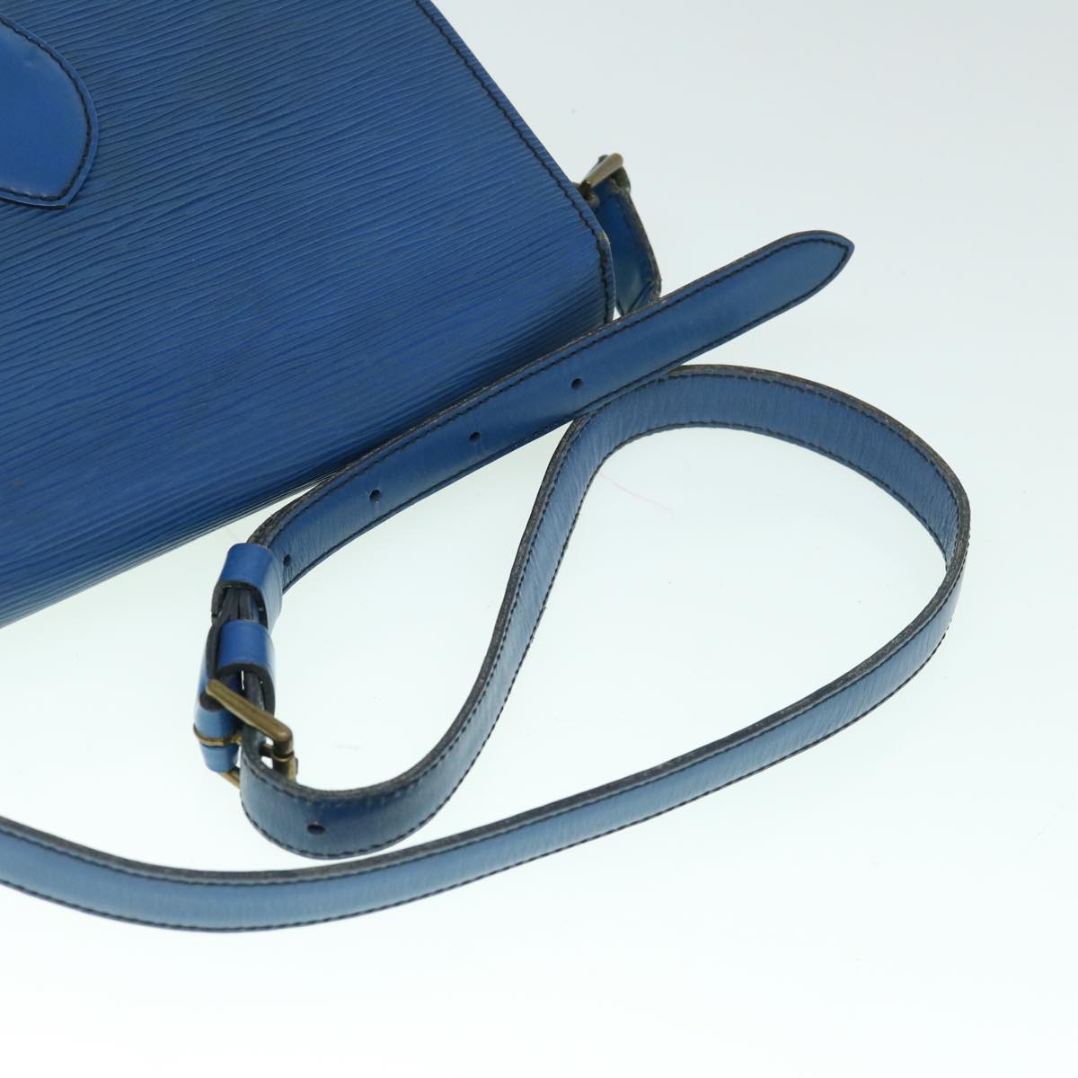 LOUIS VUITTON Epi Saint Cloud GM Shoulder Bag Blue M52195 LV Auth 60223