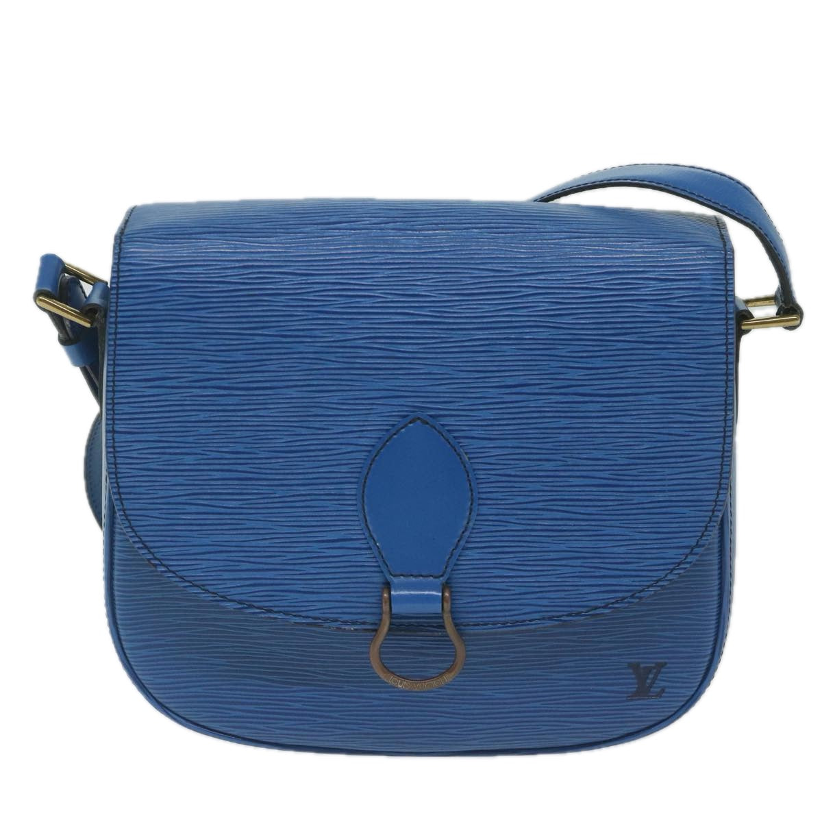 LOUIS VUITTON Epi Saint Cloud GM Shoulder Bag Blue M52195 LV Auth 60224