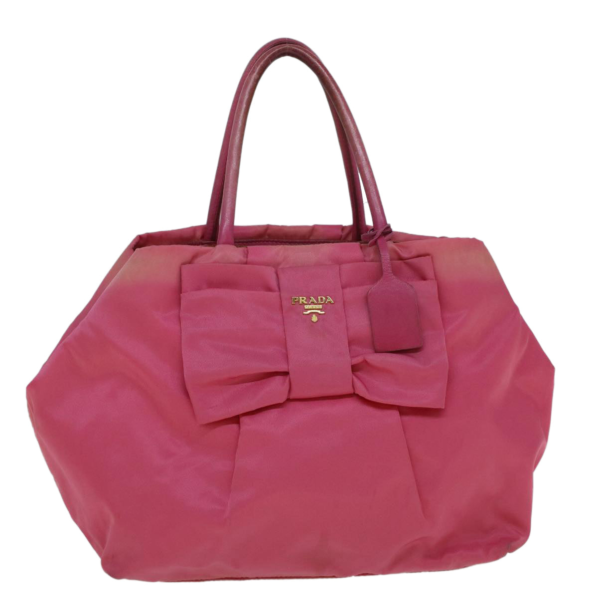 PRADA Hand Bag Nylon Pink Auth 60248