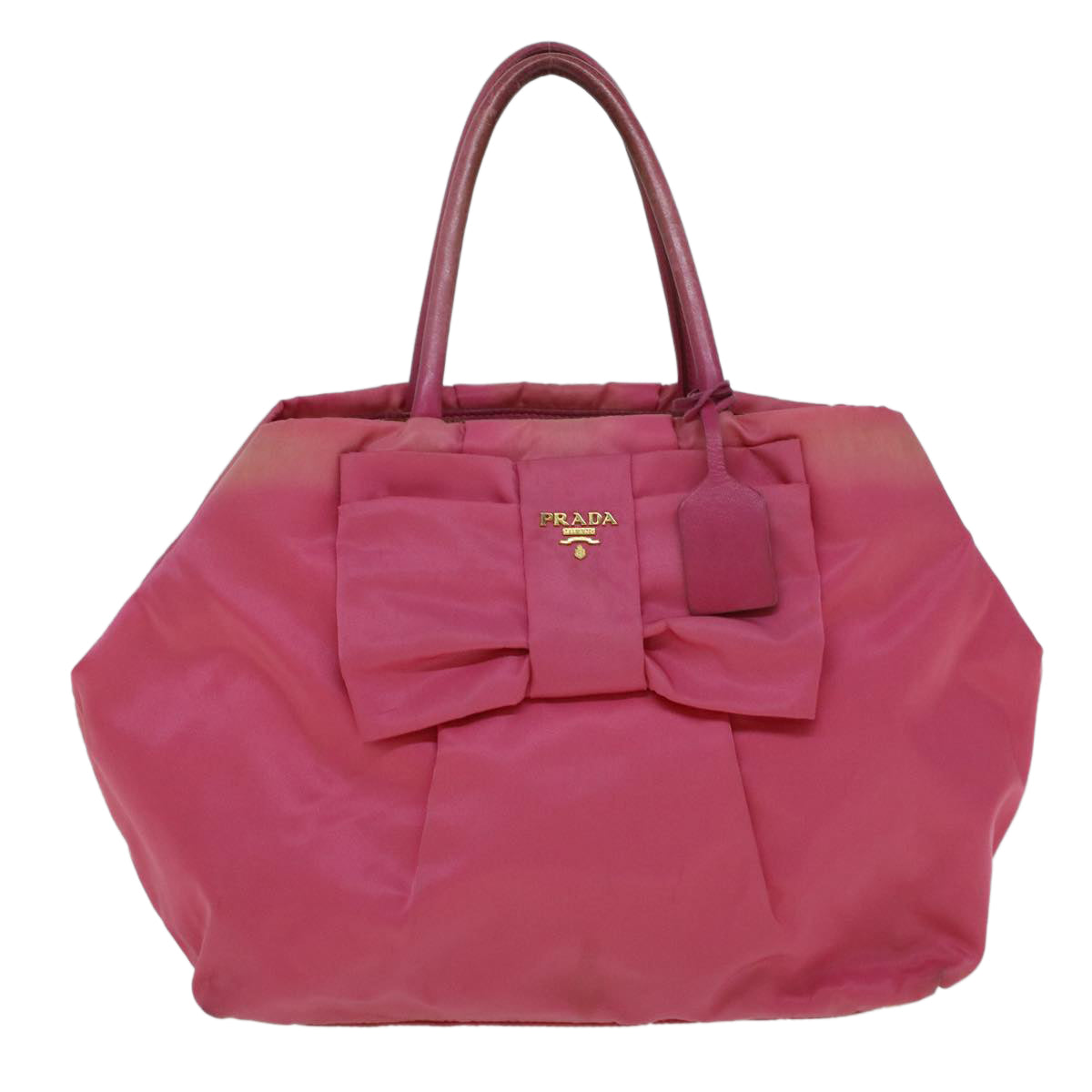 PRADA Hand Bag Nylon Pink Auth 60248