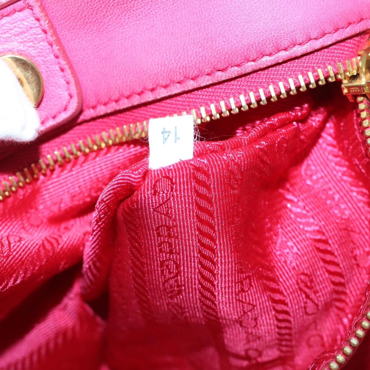 PRADA Hand Bag Nylon Pink Auth 60248