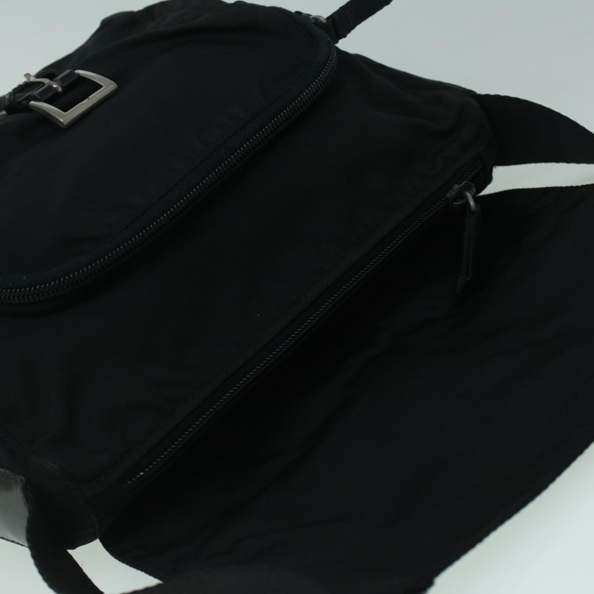 PRADA Shoulder Bag Nylon Black Auth 60249