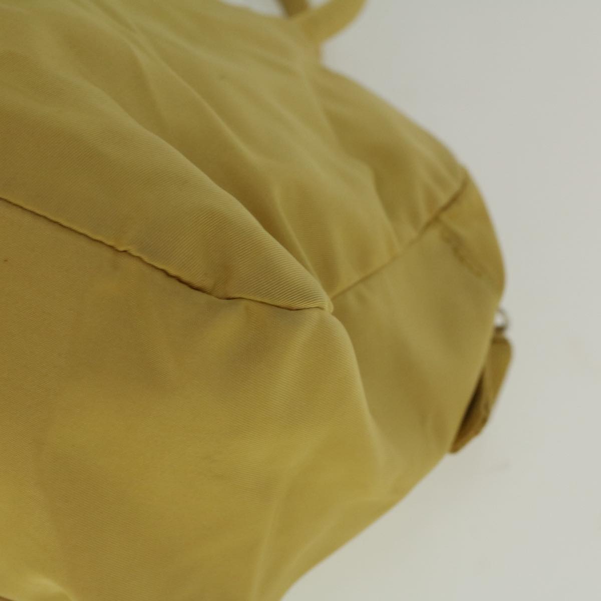 PRADA Hand Bag Nylon Yellow Auth 60250