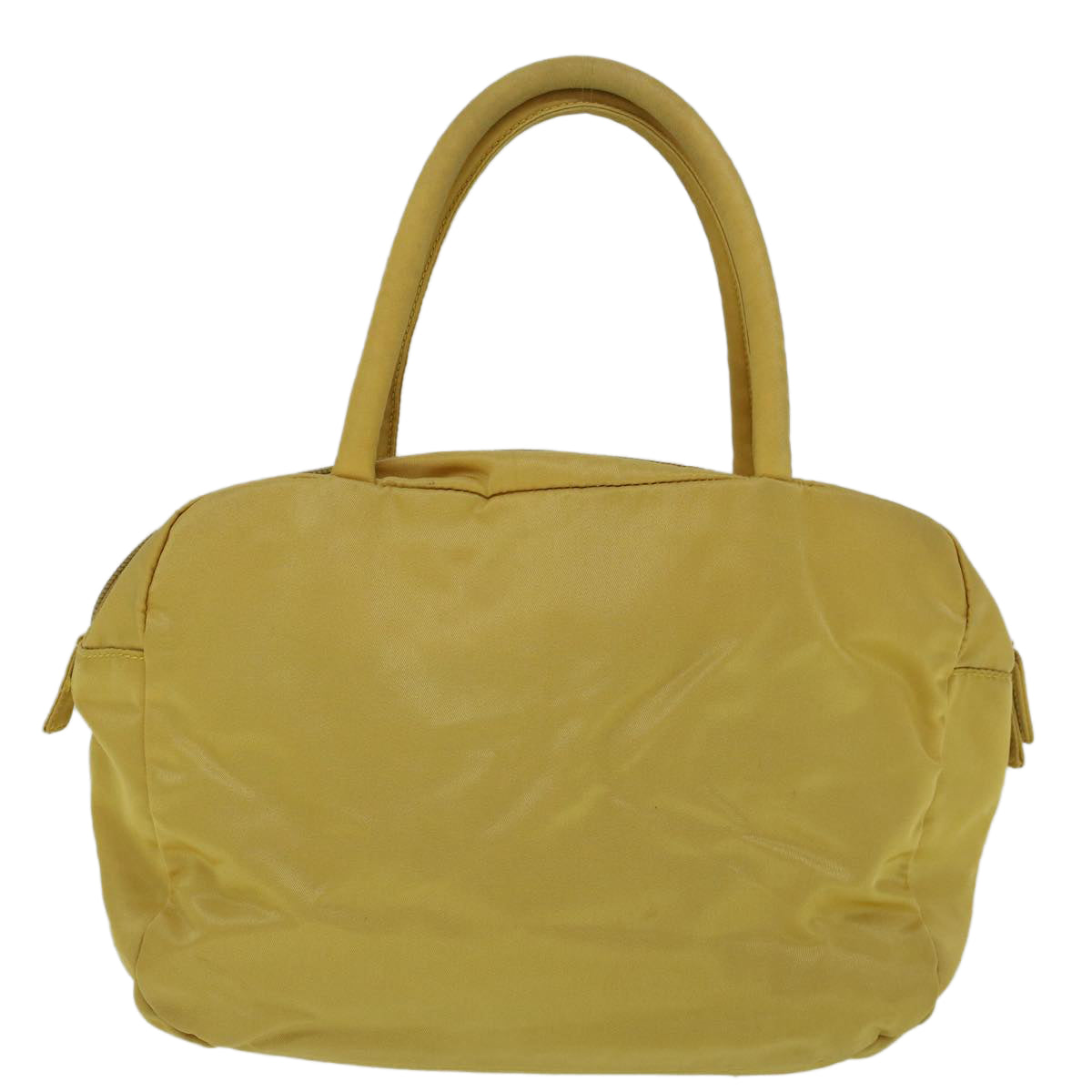 PRADA Hand Bag Nylon Yellow Auth 60250 - 0