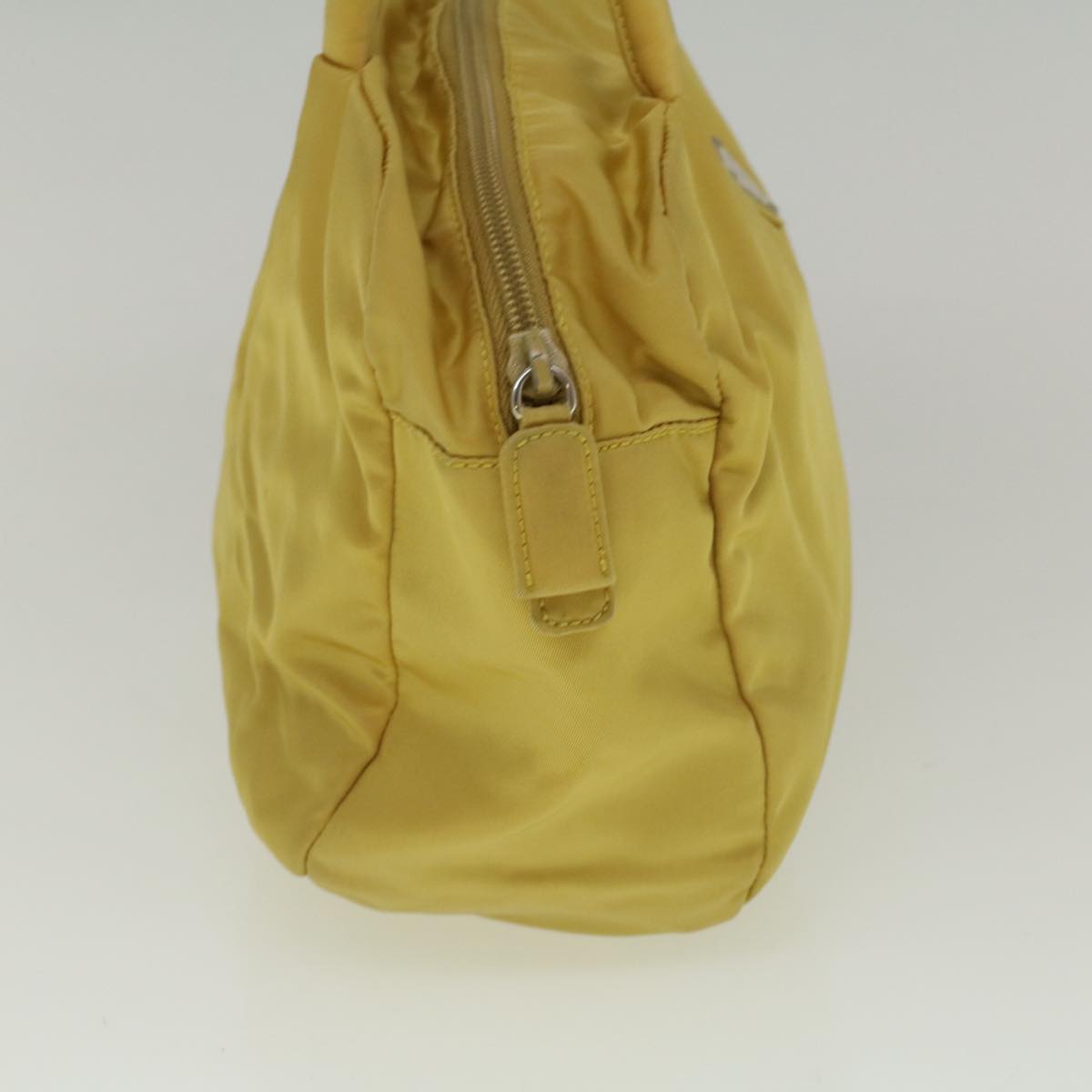 PRADA Hand Bag Nylon Yellow Auth 60250