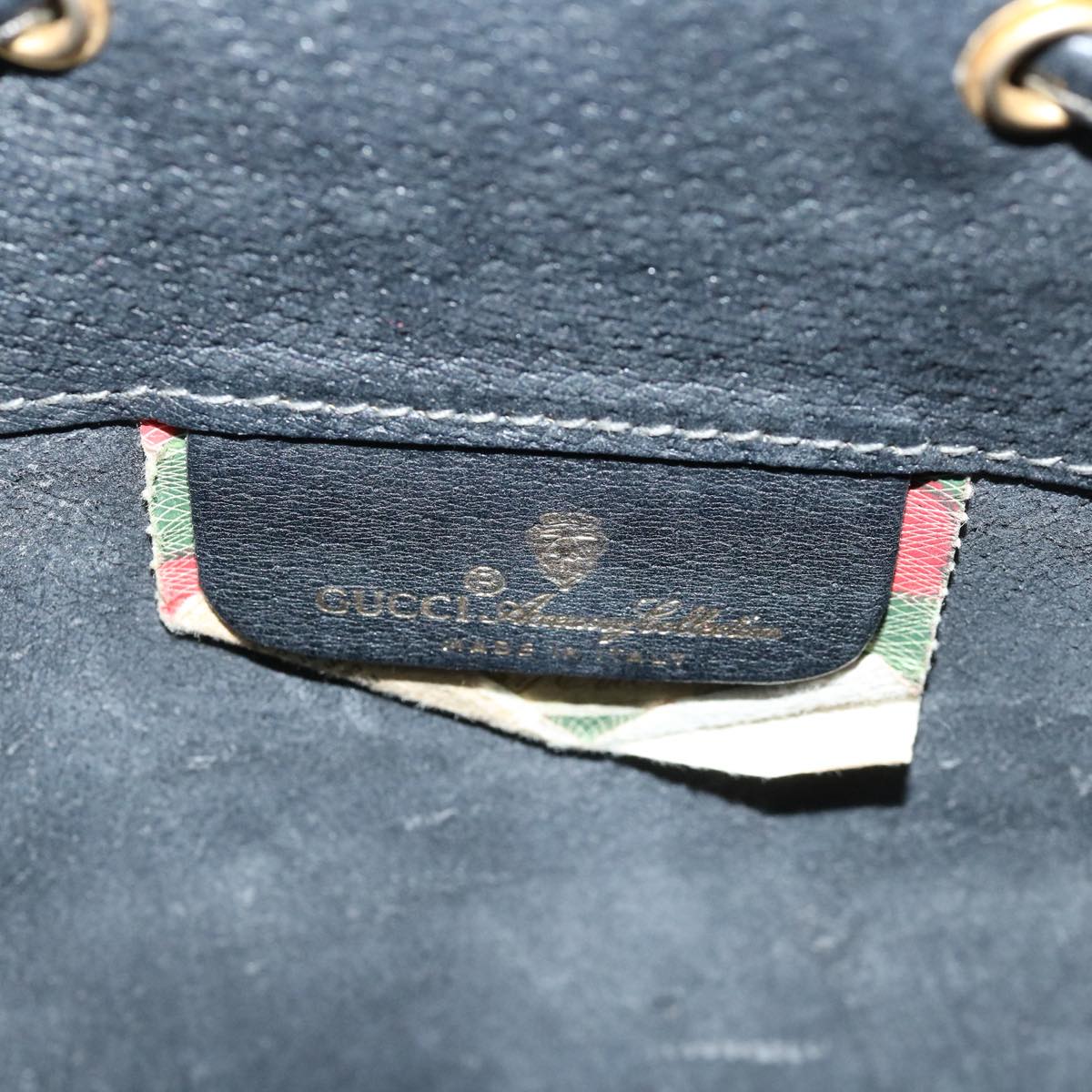 GUCCI GG Canvas Shoulder Bag Coated Canvas Black Auth 60266