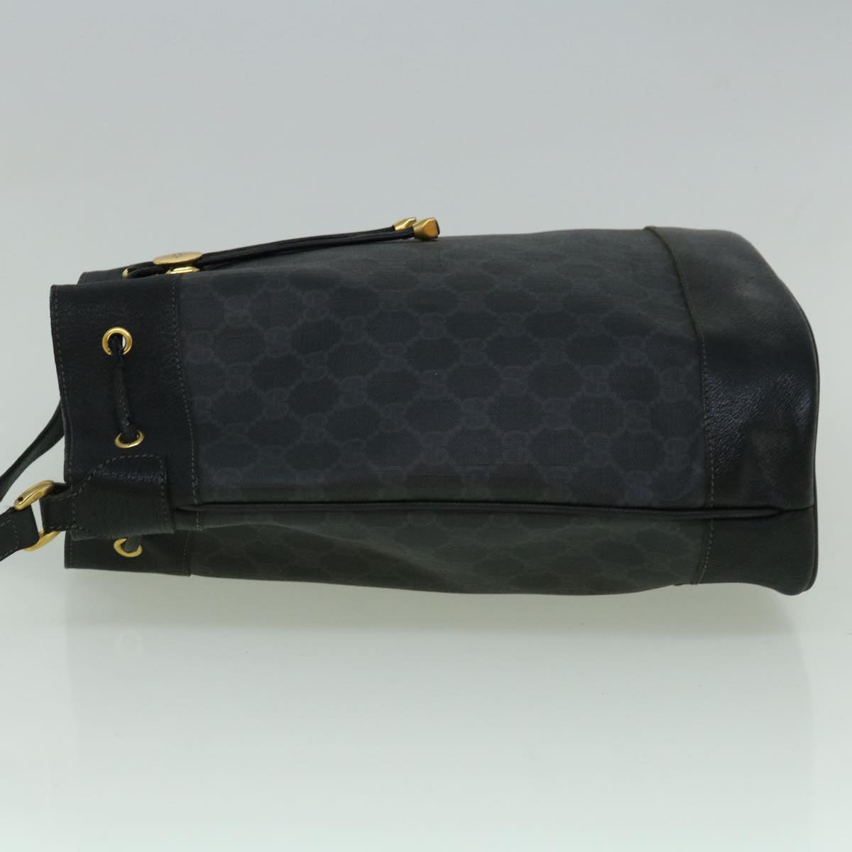 GUCCI GG Canvas Shoulder Bag Coated Canvas Black Auth 60266