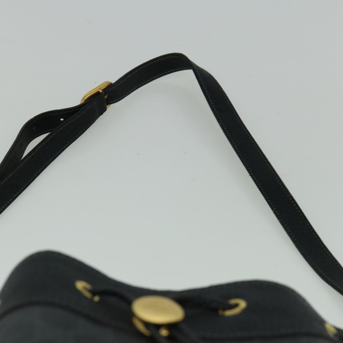 GUCCI GG Canvas Shoulder Bag Coated Canvas Black Auth 60266