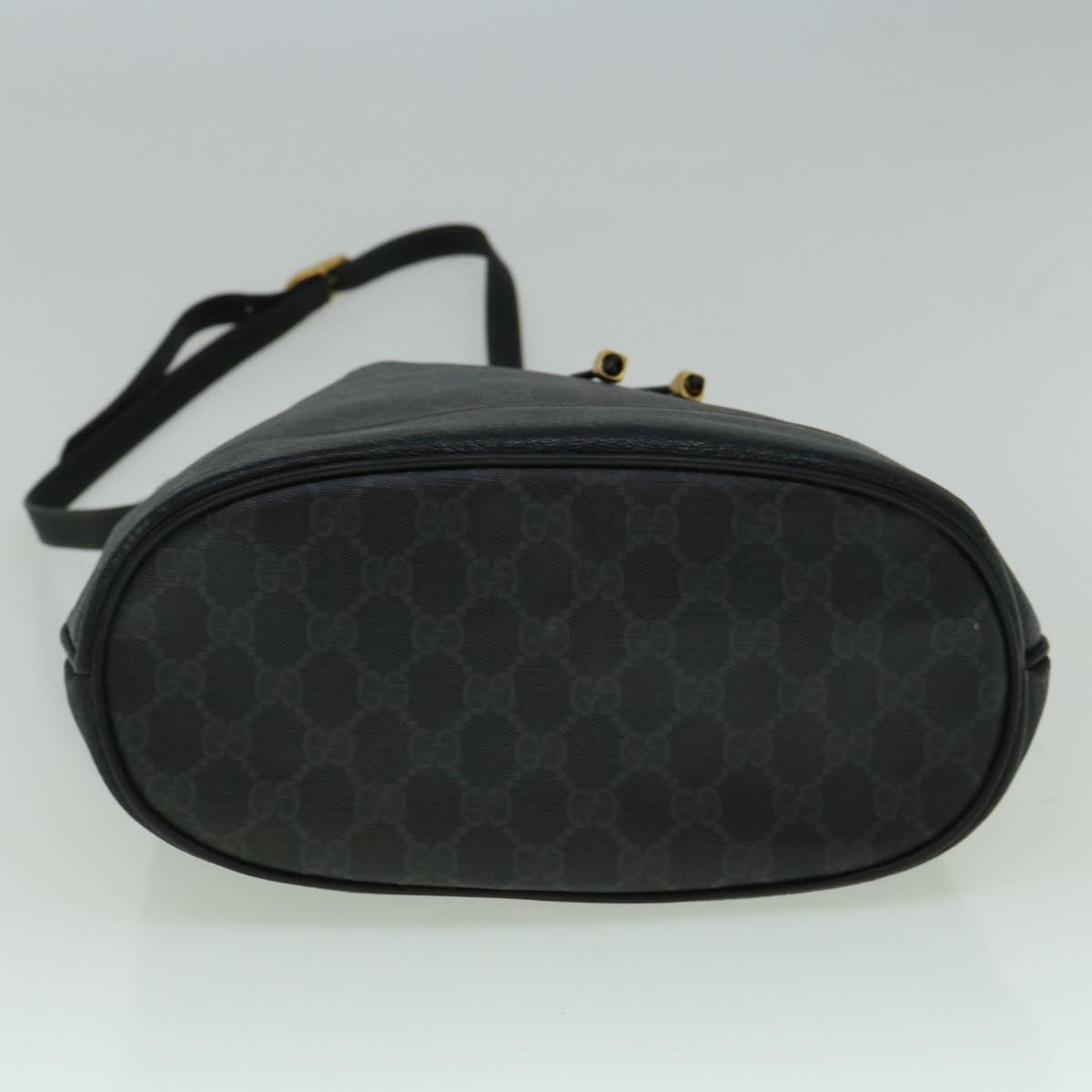 GUCCI GG Canvas Shoulder Bag Coated Canvas Black Auth 60266