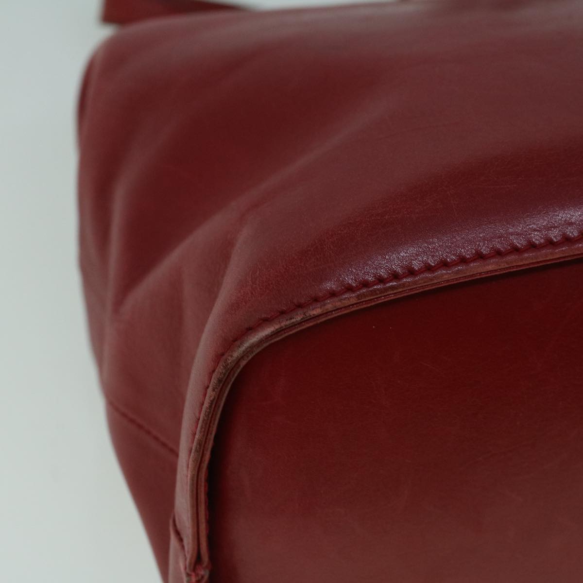 Salvatore Ferragamo Gancini Tote Bag Leather Red Auth 60279