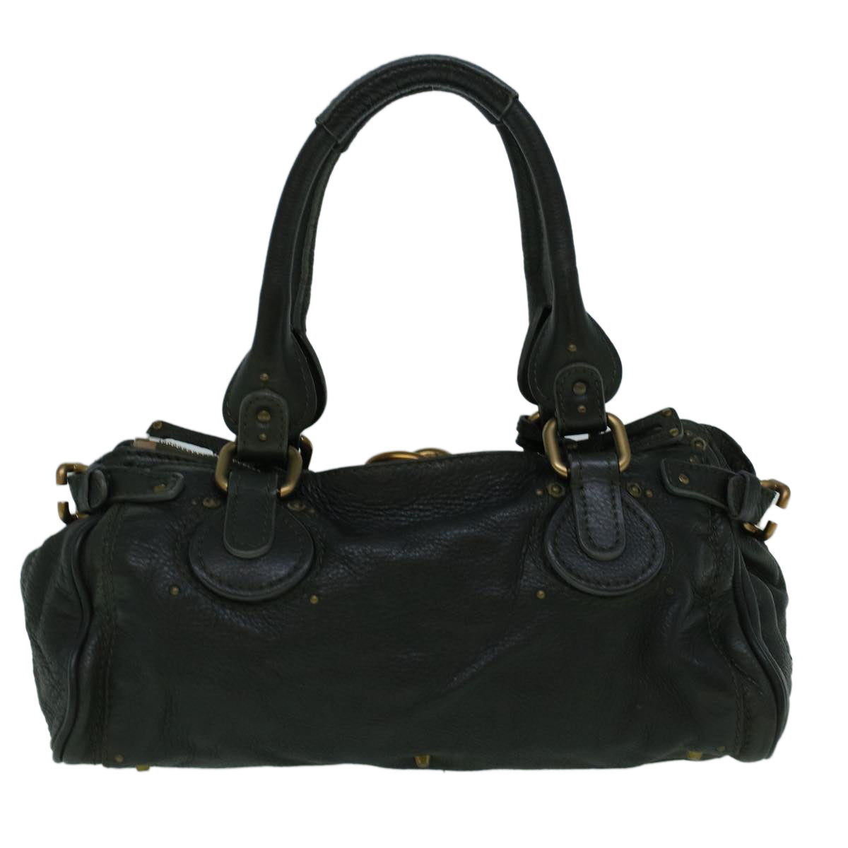 Chloe Paddington Hand Bag Leather Khaki Auth 60289 - 0