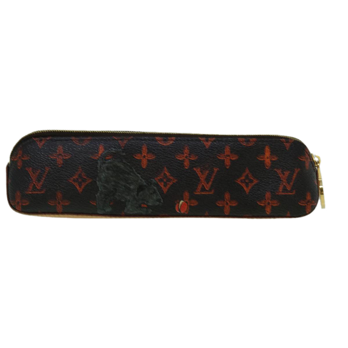 LOUIS VUITTON Catgram Trousse Elizabeth Pen Case Brown GI0357 LV Auth 60338 - 0