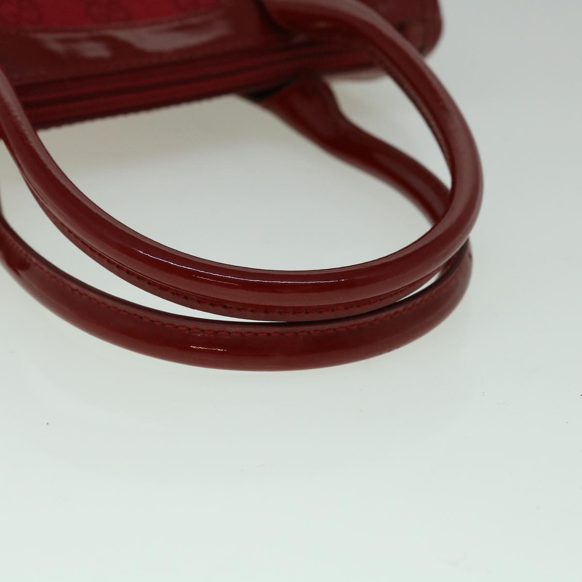 GUCCI GG Canvas Hand Bag Red 000 0856 3444 Auth 60342