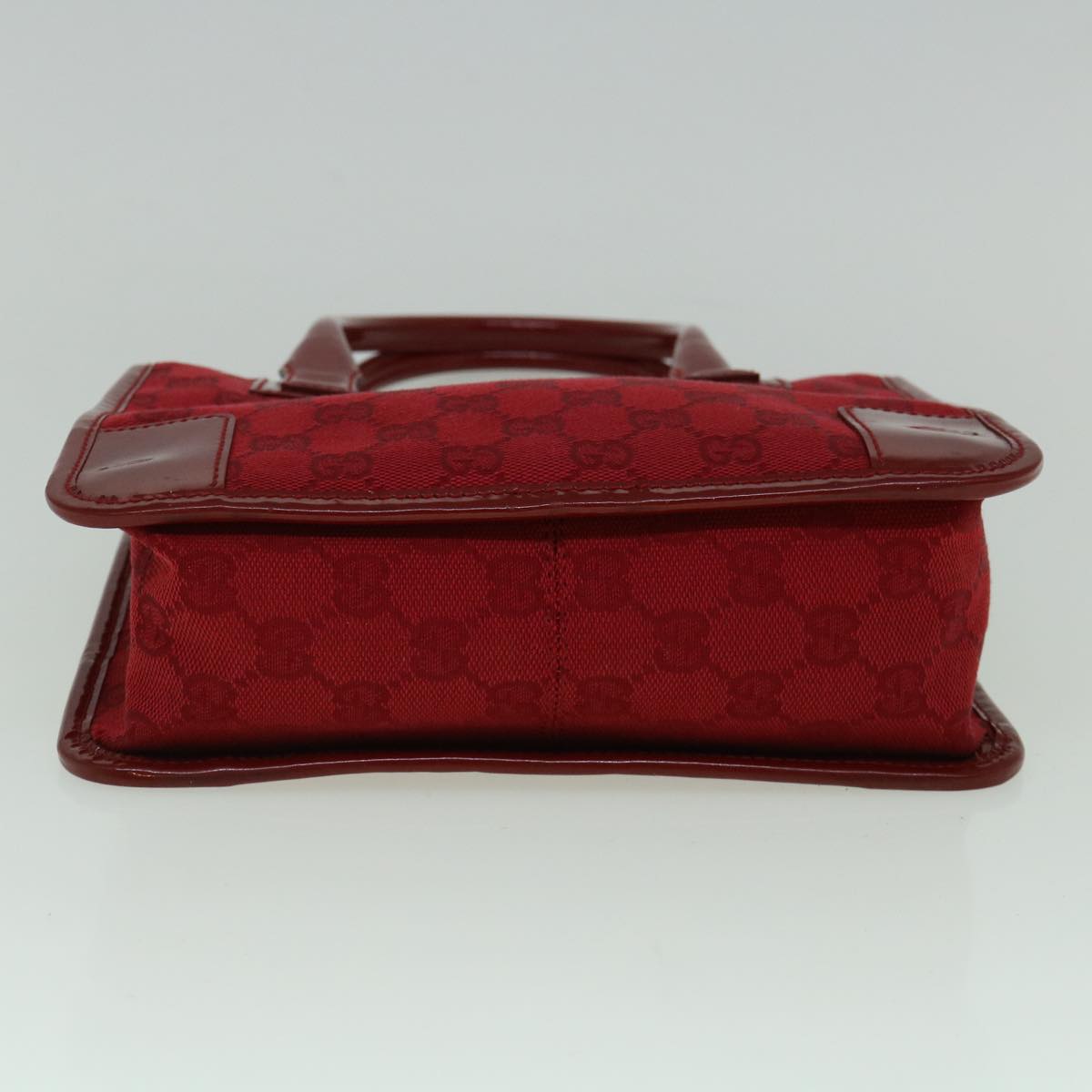 GUCCI GG Canvas Hand Bag Red 000 0856 3444 Auth 60342