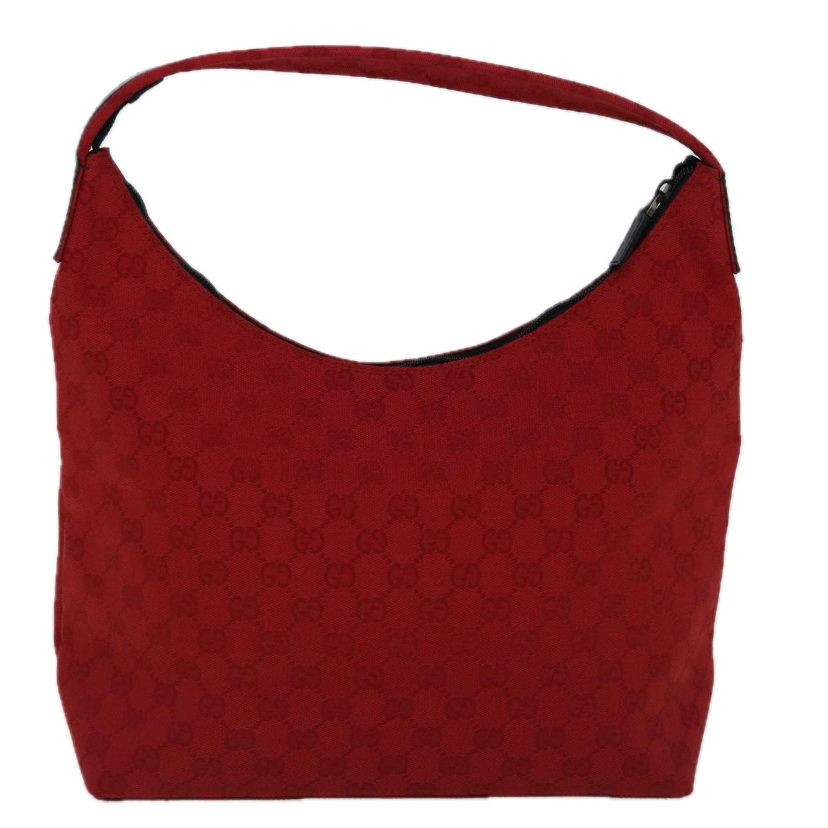 GUCCI GG Canvas Shoulder Bag Red 001 3380 002058 Auth 60384