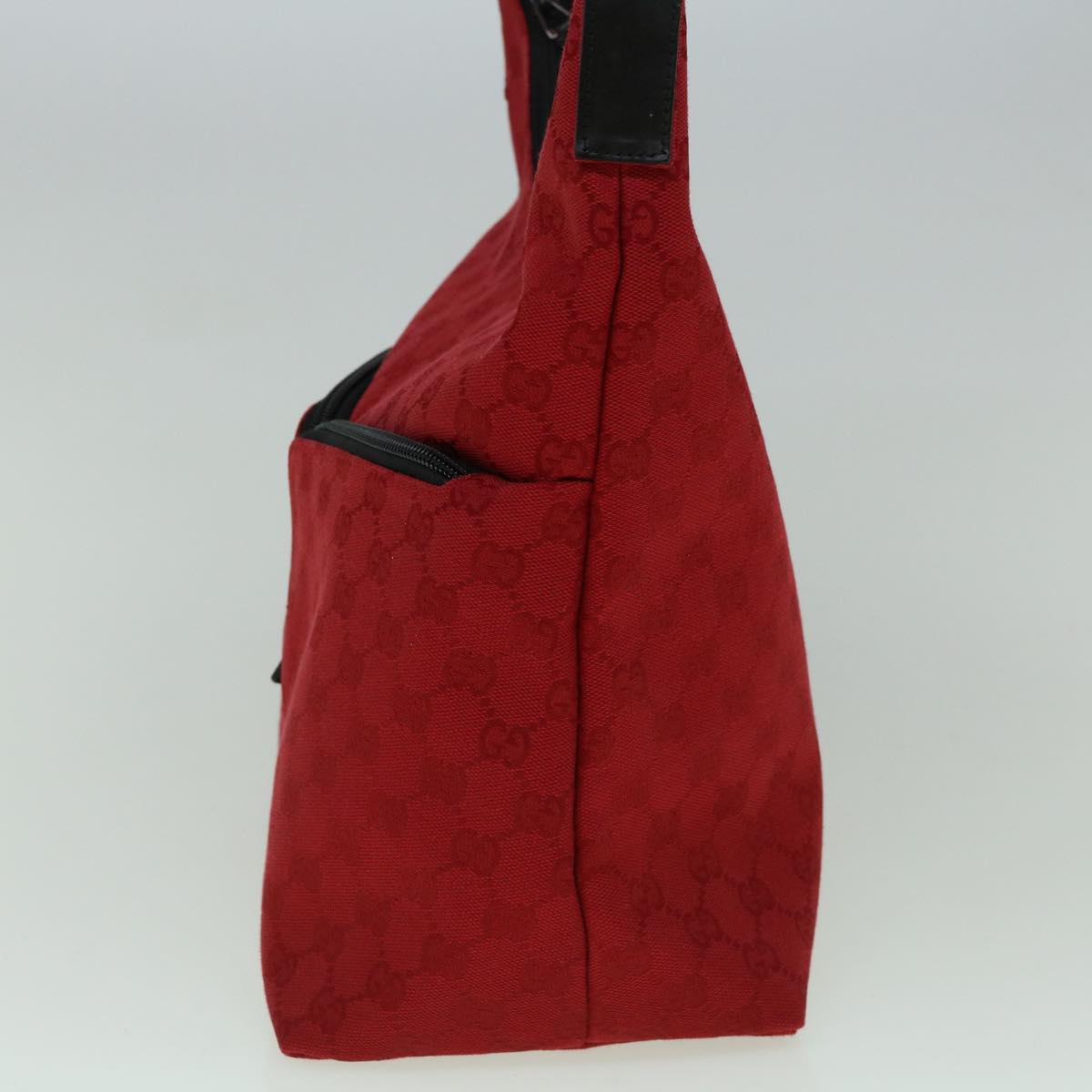 GUCCI GG Canvas Shoulder Bag Red 001 3380 002058 Auth 60384