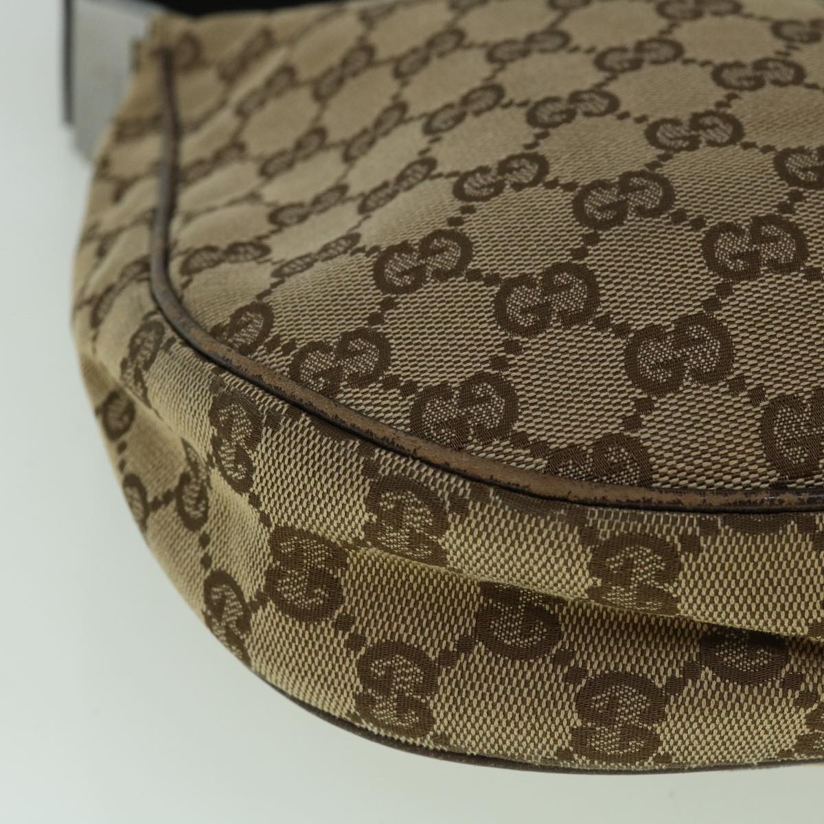 GUCCI GG Canvas Shoulder Bag Beige 122790 Auth 60390