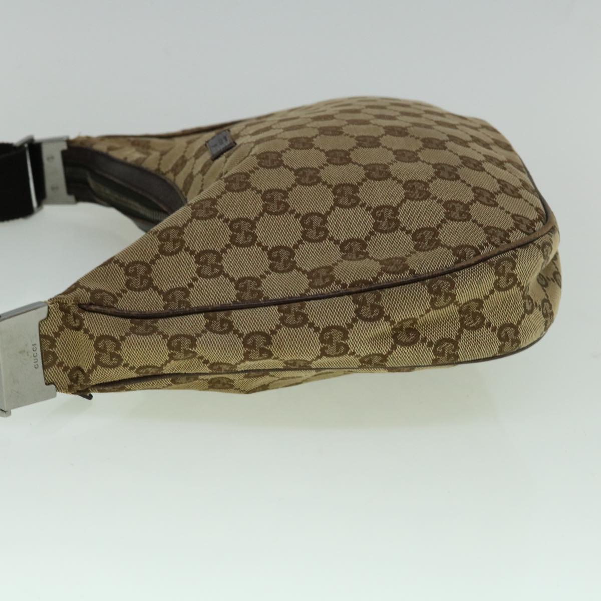 GUCCI GG Canvas Shoulder Bag Beige 122790 Auth 60390