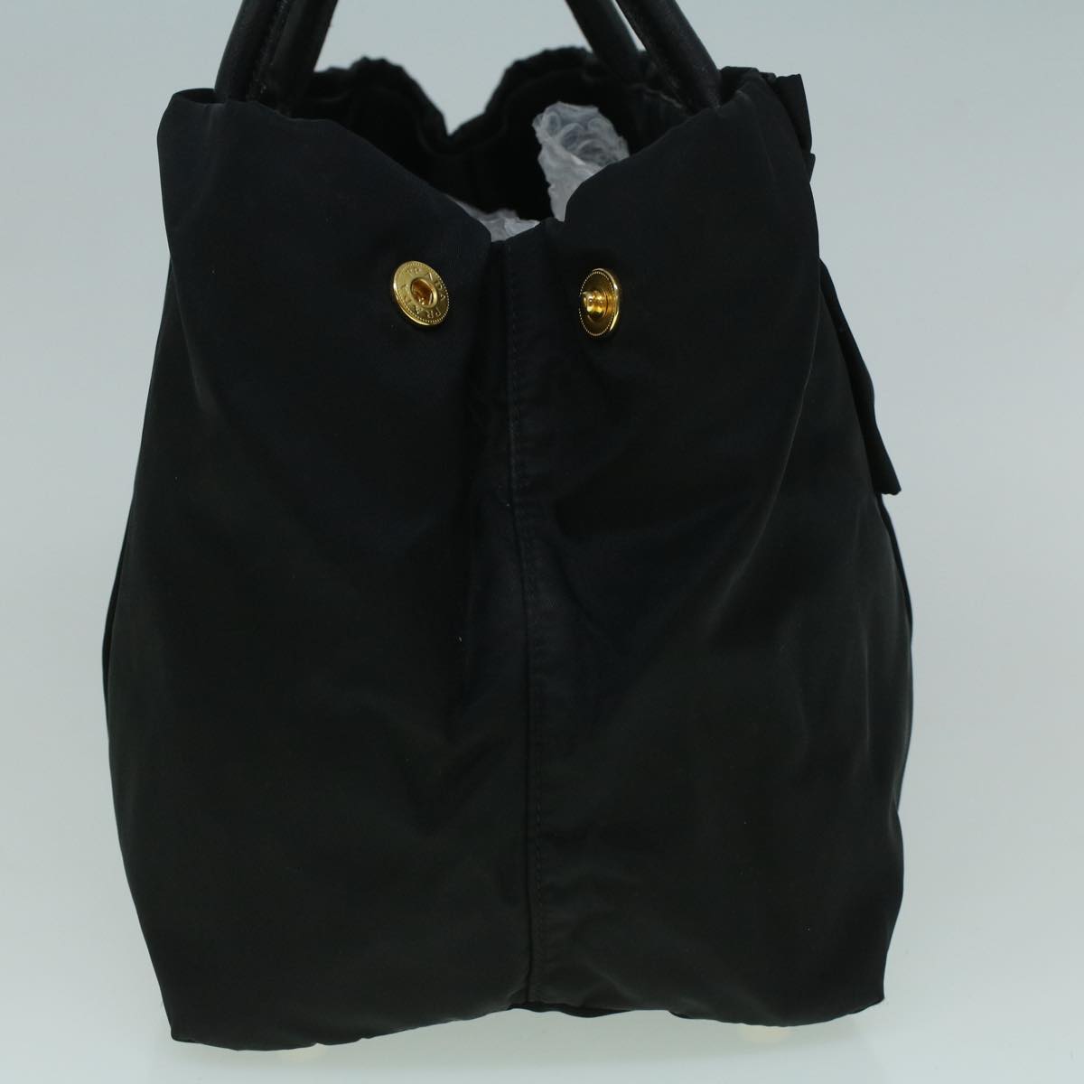 PRADA Hand Bag Nylon Black Auth 60402