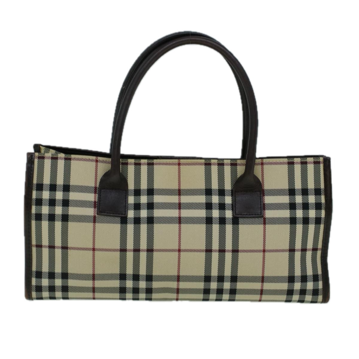 BURBERRY Nova Check Hand Bag Canvas Beige Brown Auth 60424 - 0