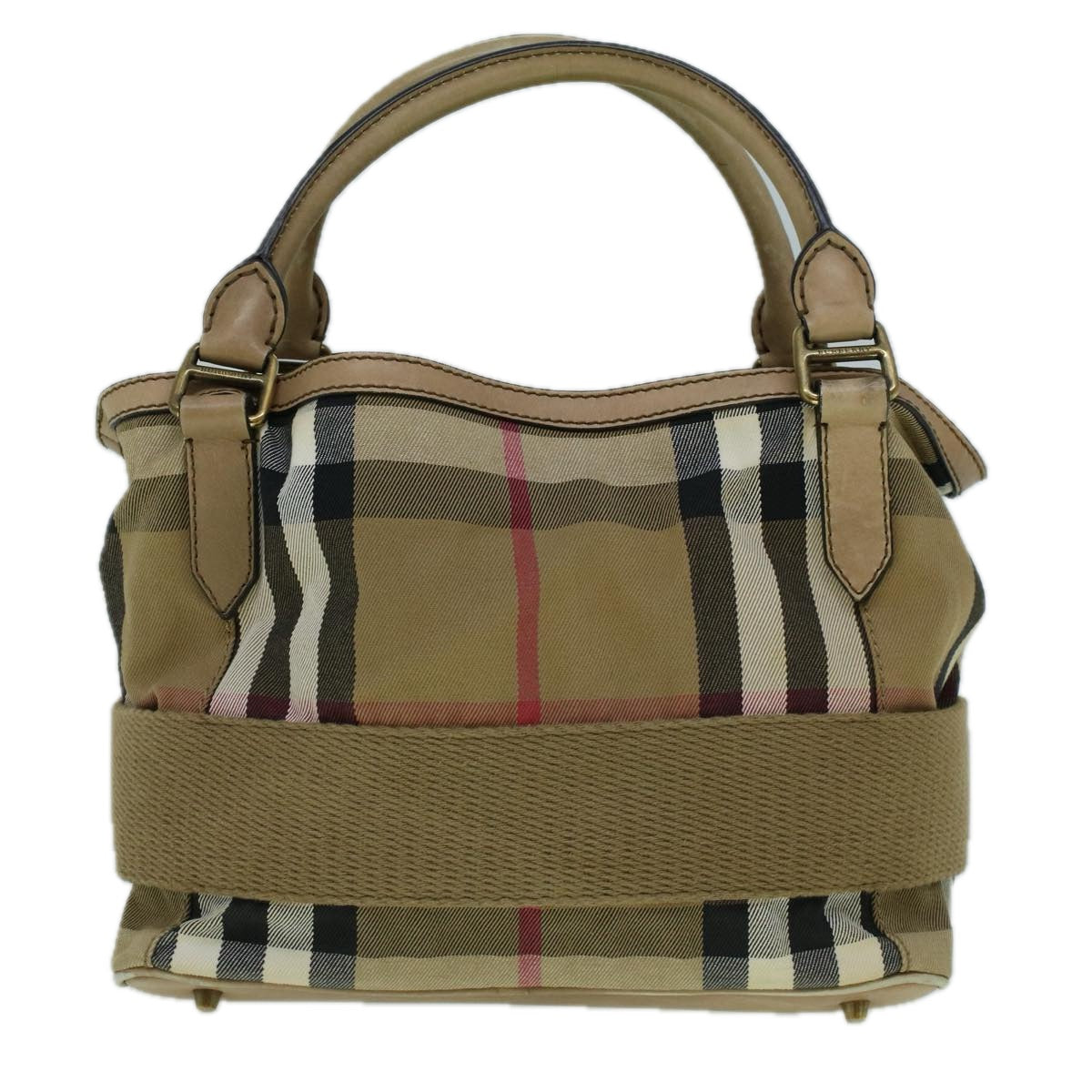 BURBERRY Nova Check Tote Bag Canvas 2way Beige Auth 60427 - 0