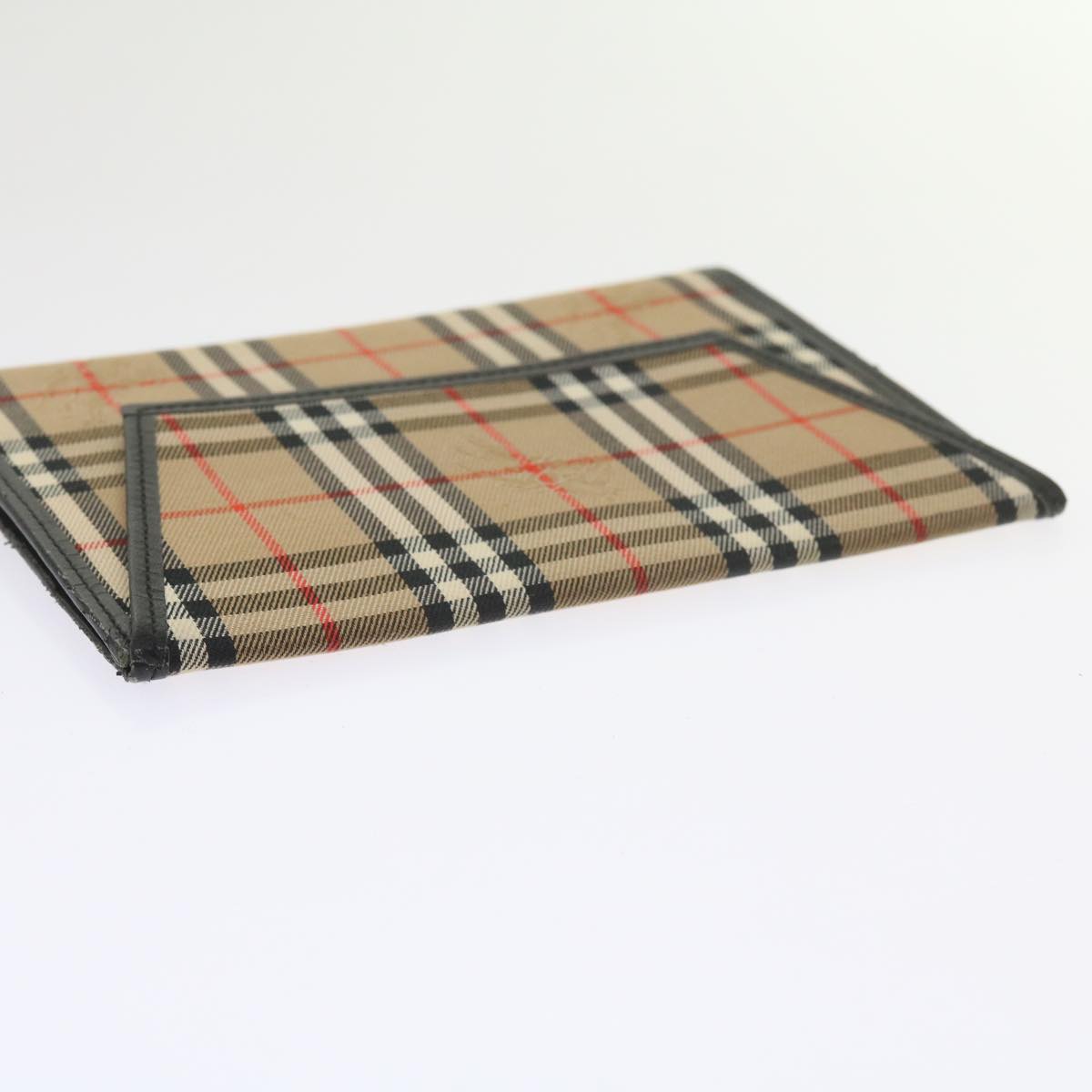 BURBERRY Nova Check Day Planner Cover Nylon Beige Auth 60443