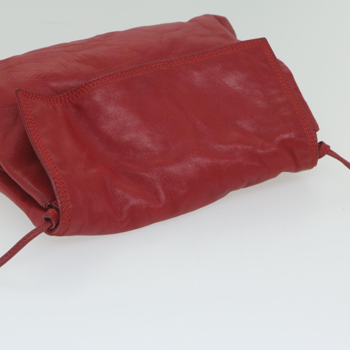 LOEWE Shoulder Bag Leather Red Auth 60452