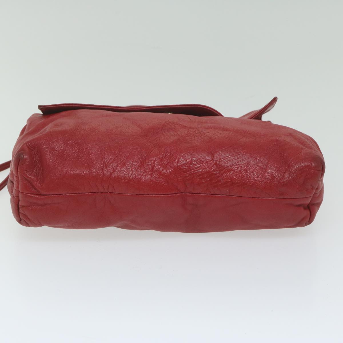 LOEWE Shoulder Bag Leather Red Auth 60452