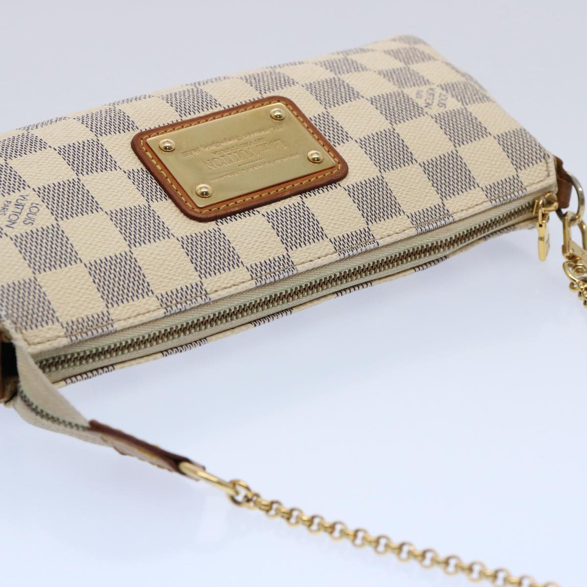 LOUIS VUITTON Damier Azur Eva Shoulder Bag 2way N55214 LV Auth 60463