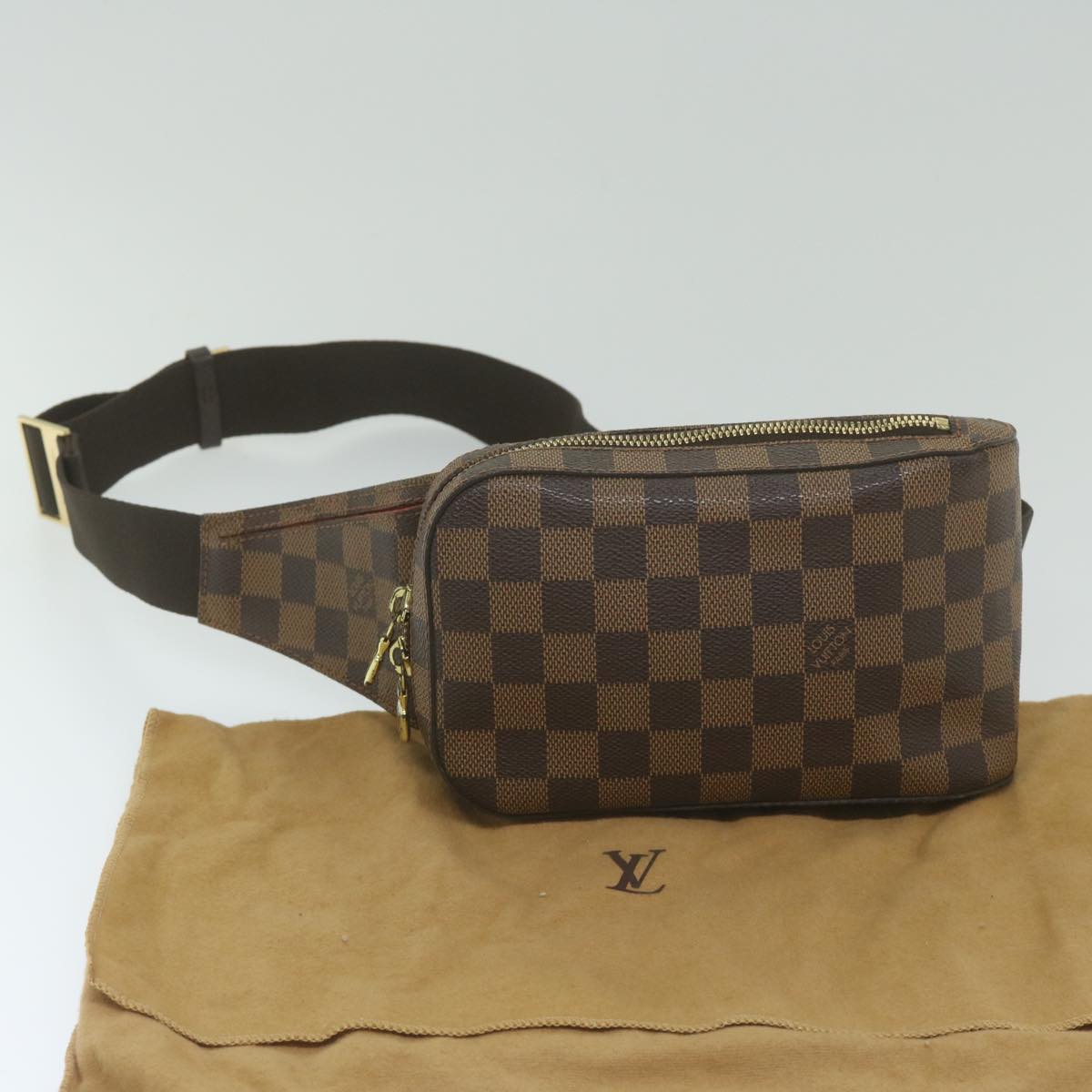 LOUIS VUITTON Damier Ebene Geronimos Shoulder Bag N51994 LV Auth 60490