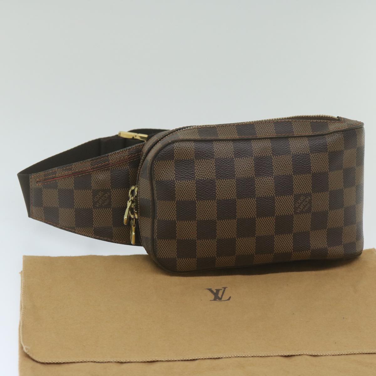 LOUIS VUITTON Damier Ebene Geronimos Shoulder Bag N51994 LV Auth 60491