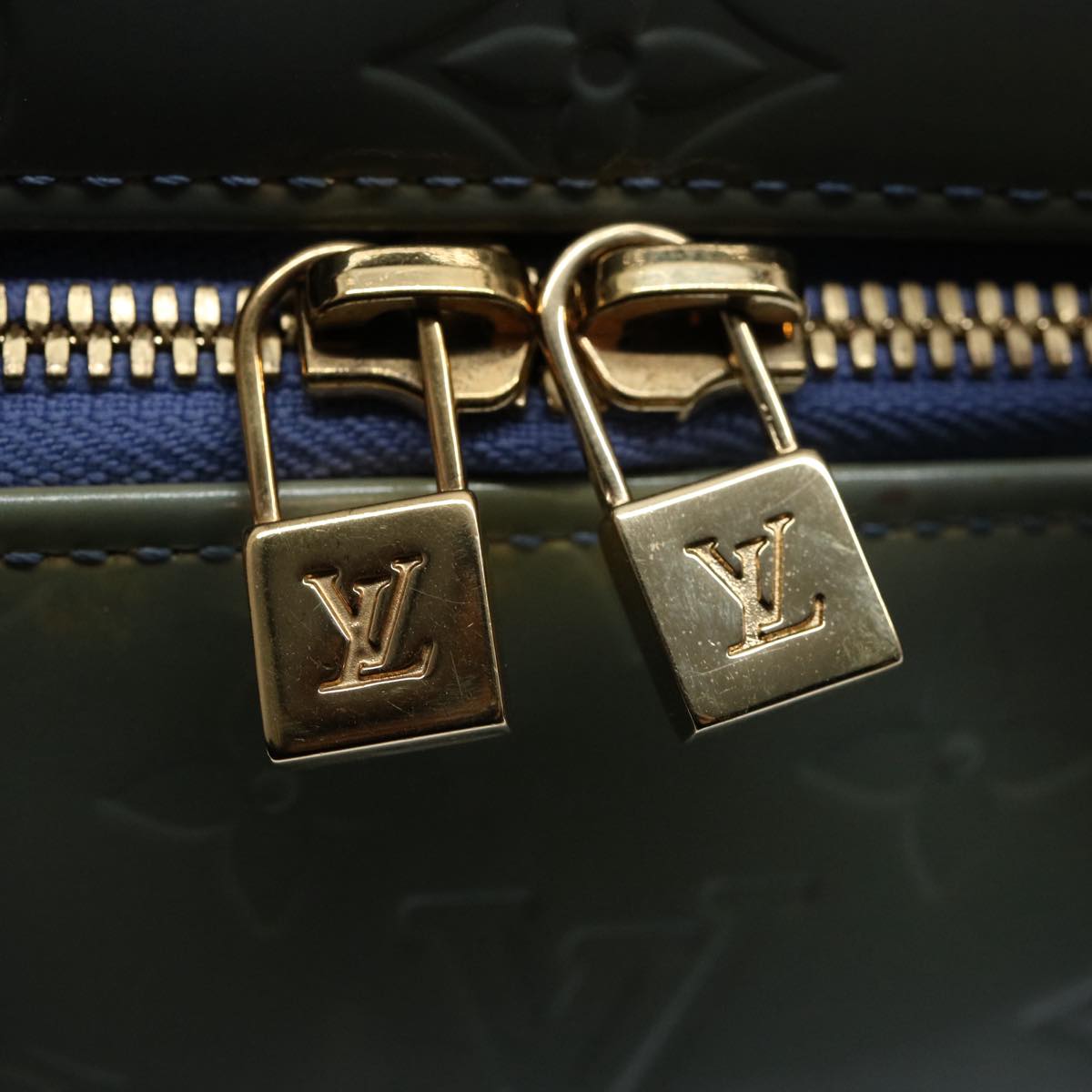 LOUIS VUITTON Monogram Vernis Sullivan Horizontal PM Hand Bag M91266 Auth 60494