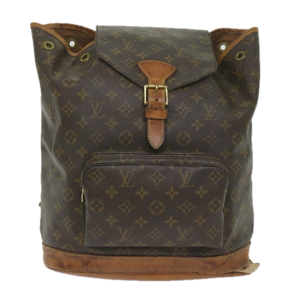 LOUIS VUITTON Monogram Montsouris GM Backpack M51135 LV Auth 60509