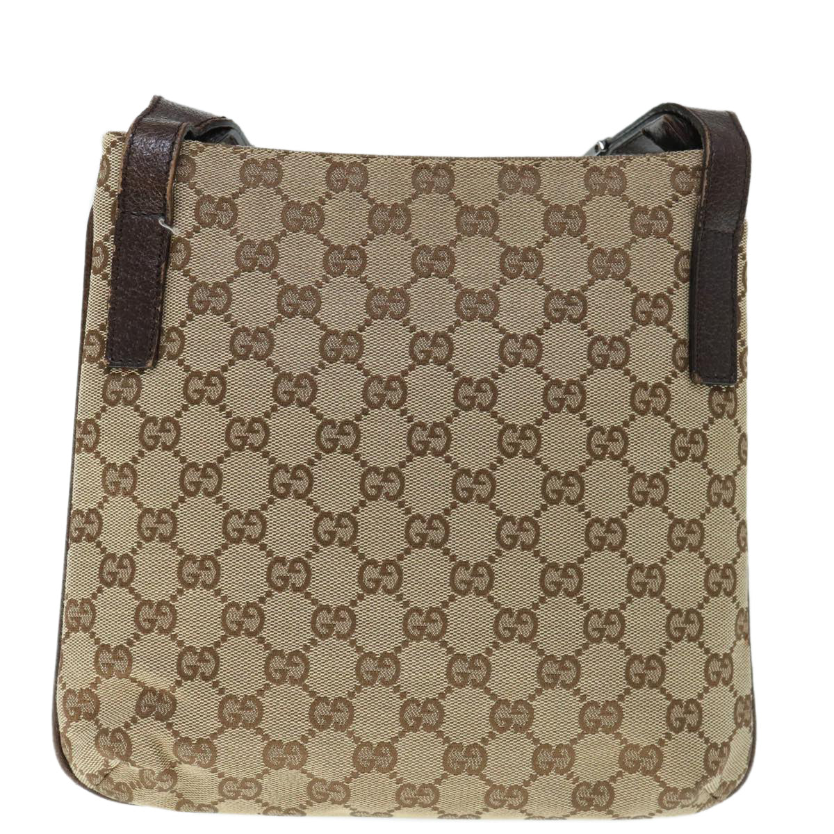 GUCCI GG Canvas Shoulder Bag Beige 122793 Auth 60517 - 0