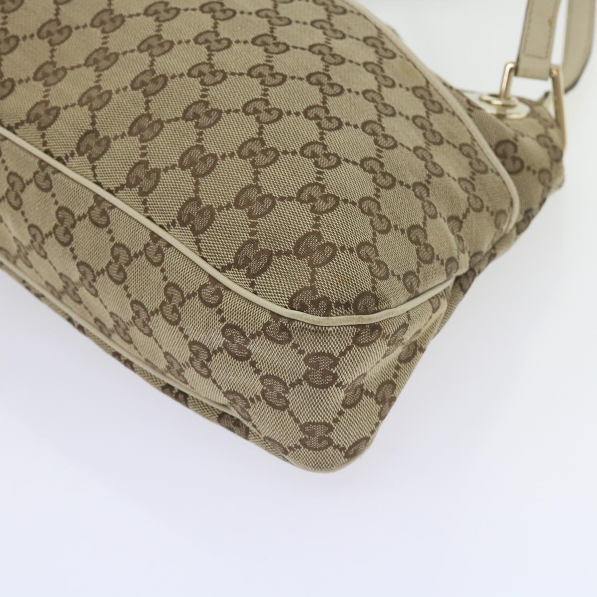 GUCCI GG Canvas Tote Bag Beige 121023 Auth 60518