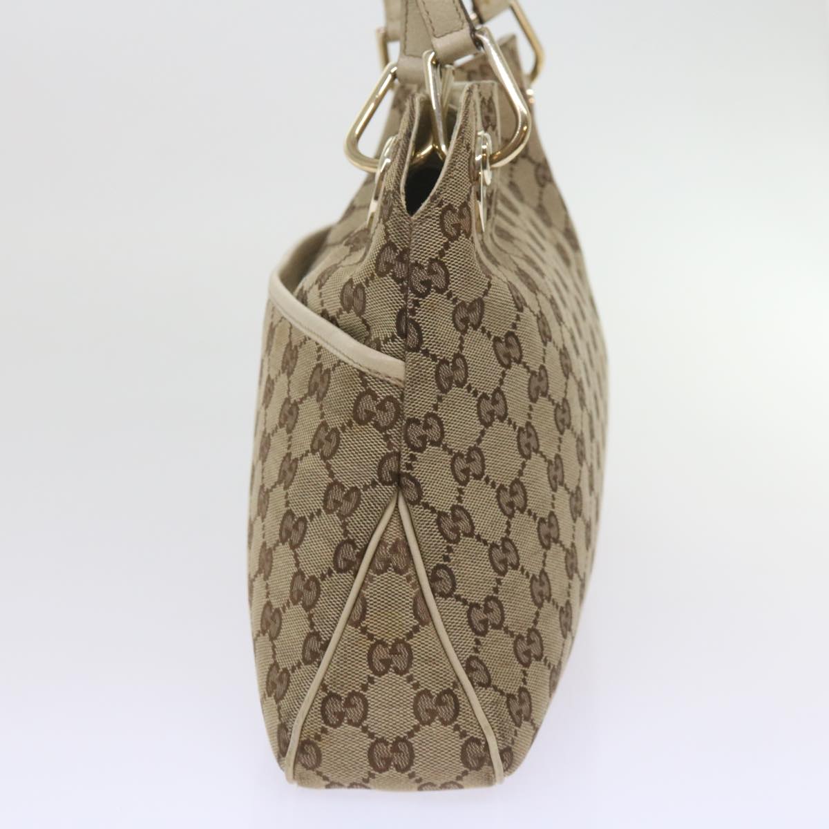 GUCCI GG Canvas Tote Bag Beige 121023 Auth 60518