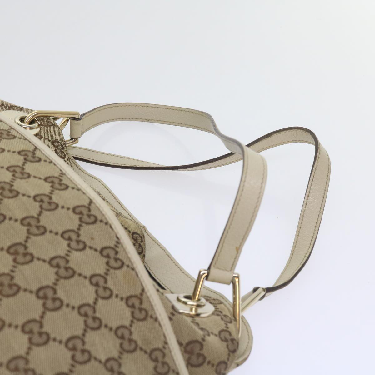 GUCCI GG Canvas Tote Bag Beige 121023 Auth 60518