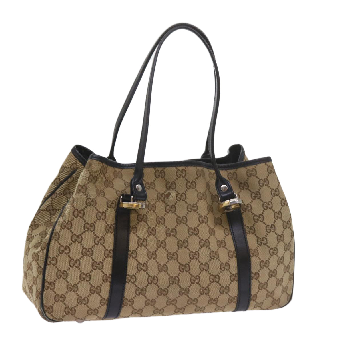 GUCCI GG Canvas Tote Bag Beige 232957 Auth 60522