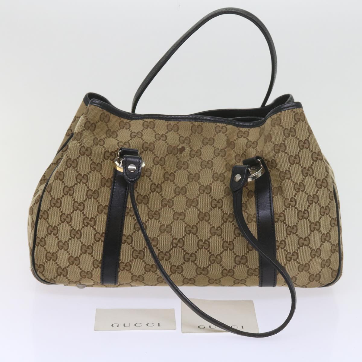 GUCCI GG Canvas Tote Bag Beige 232957 Auth 60522