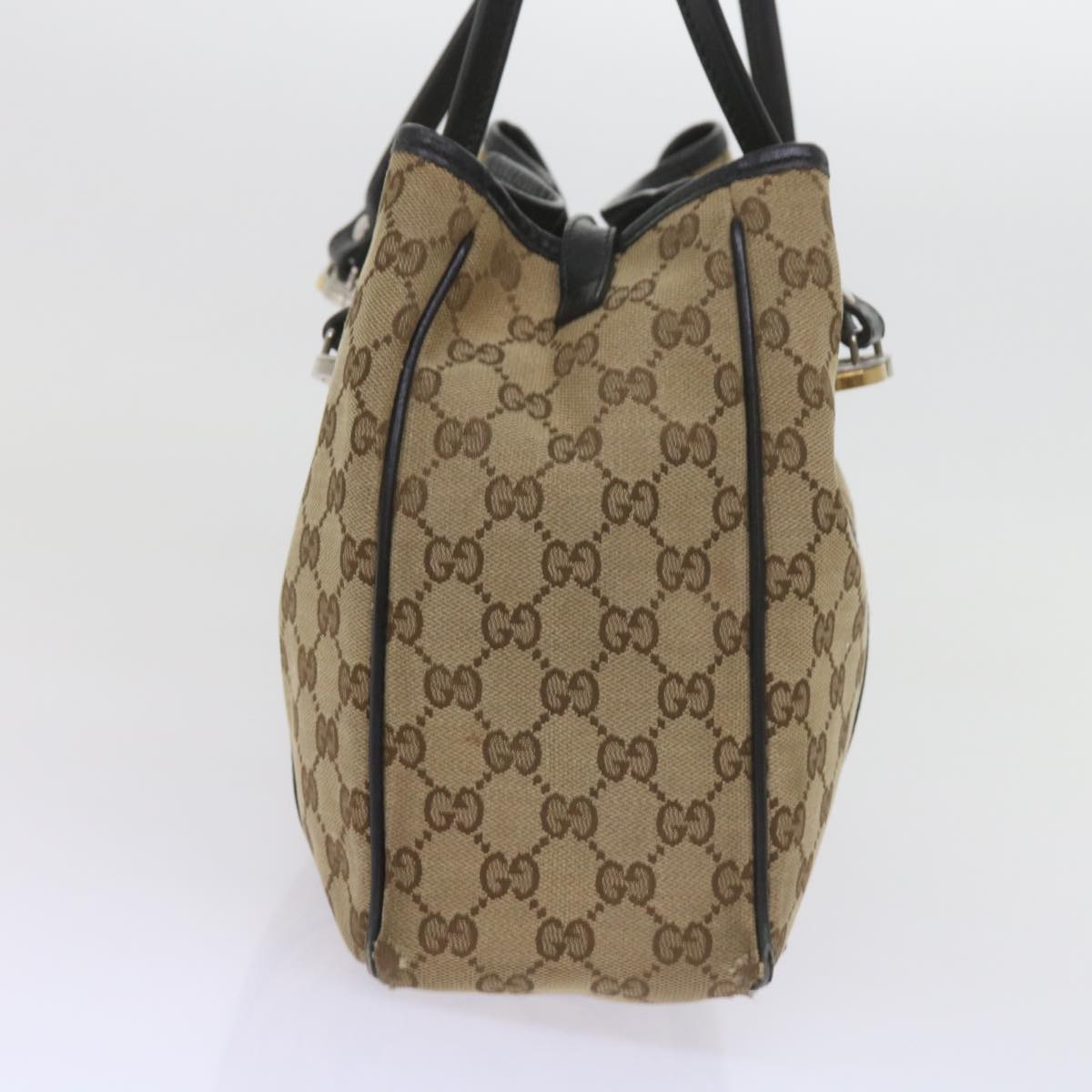 GUCCI GG Canvas Tote Bag Beige 232957 Auth 60522