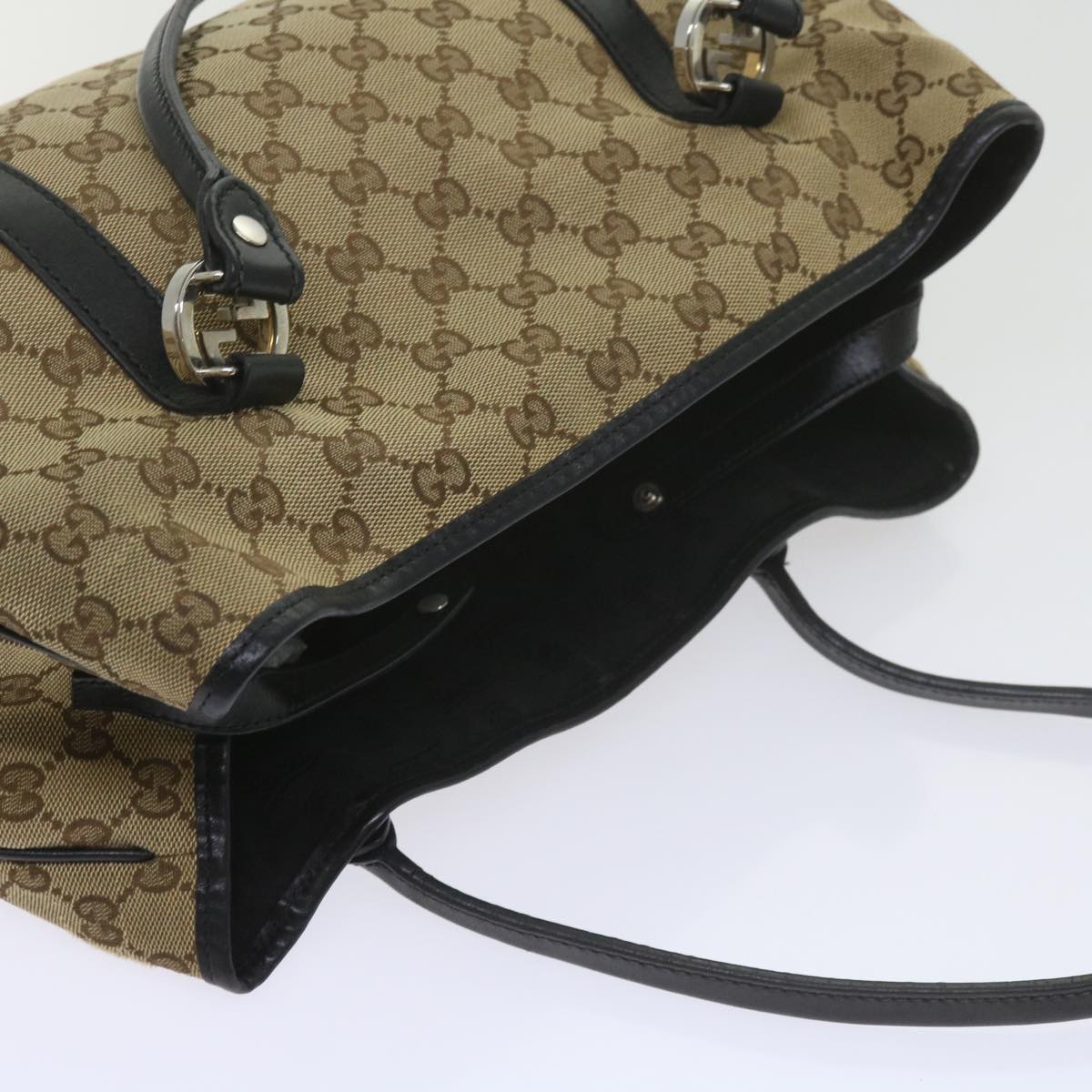 GUCCI GG Canvas Tote Bag Beige 232957 Auth 60522