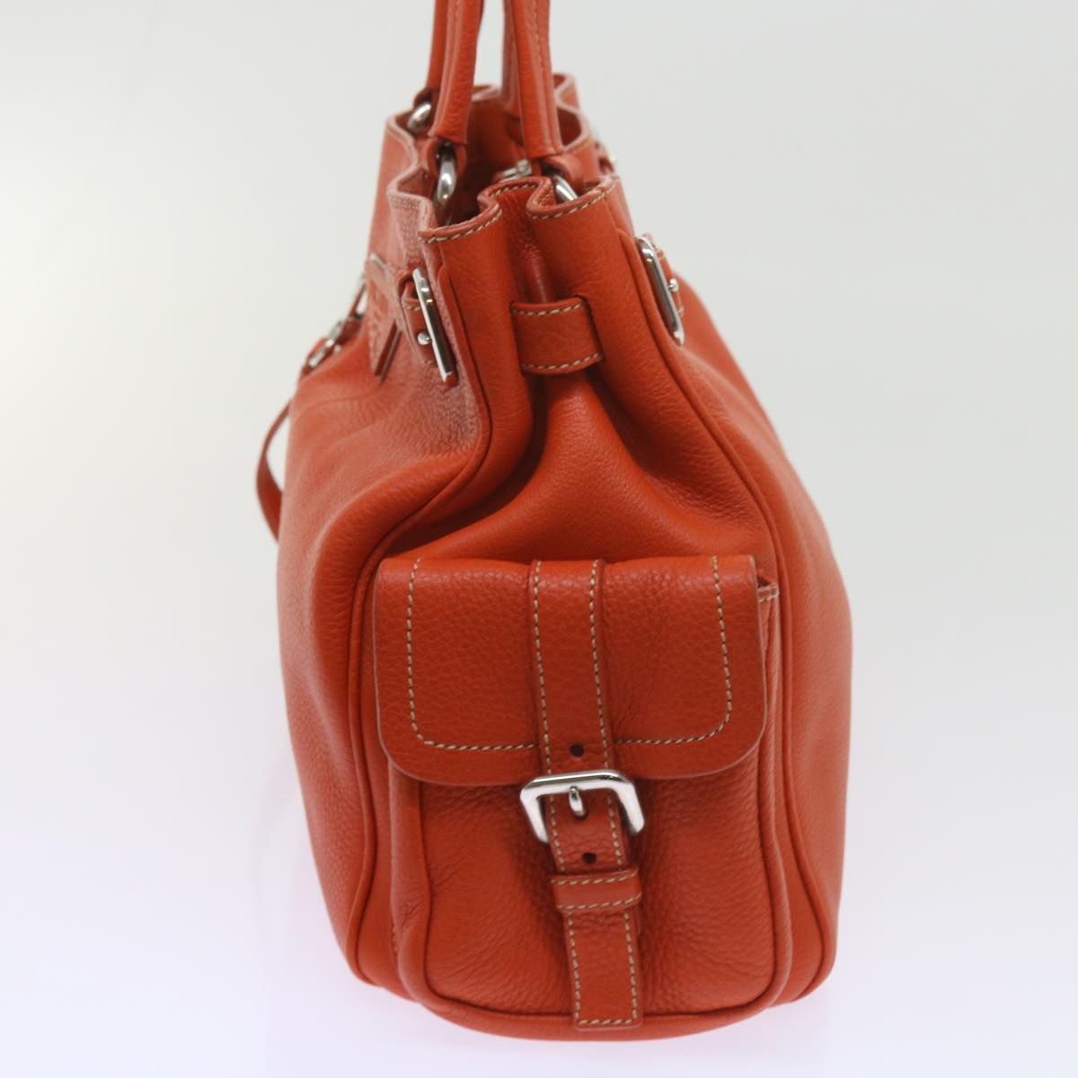 PRADA Tote Bag Leather Auth 60545