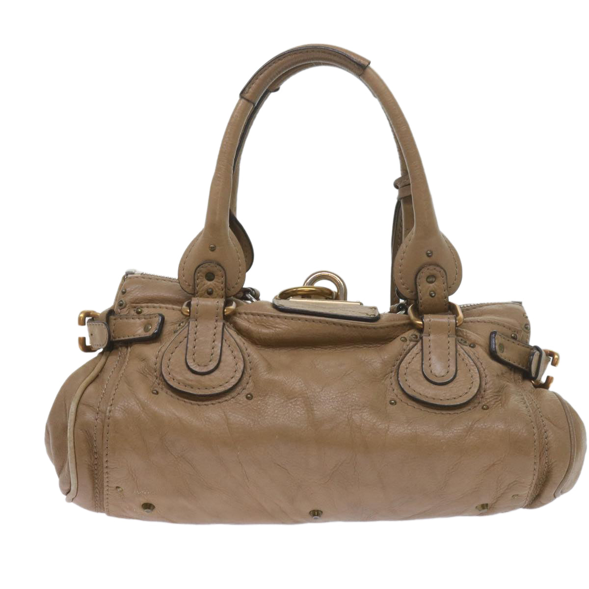 Chloe Paddington Hand Bag Leather Beige Auth 60548 - 0
