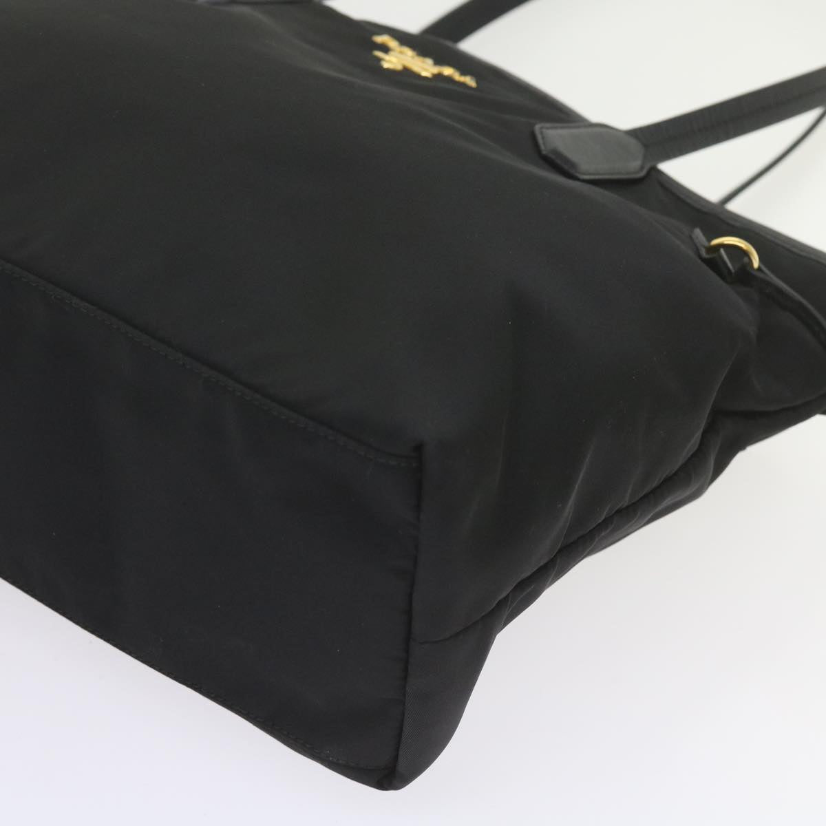 PRADA Tote Bag Nylon Black Auth 60593