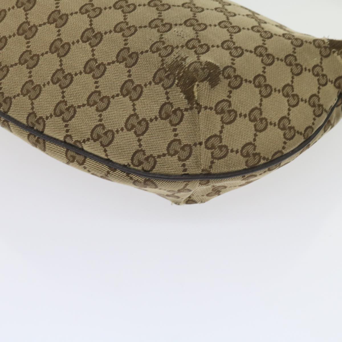 GUCCI GG Canvas Shoulder Bag Beige 181092 Auth 60607