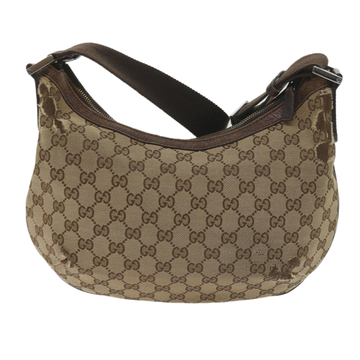 GUCCI GG Canvas Shoulder Bag Beige 181092 Auth 60607