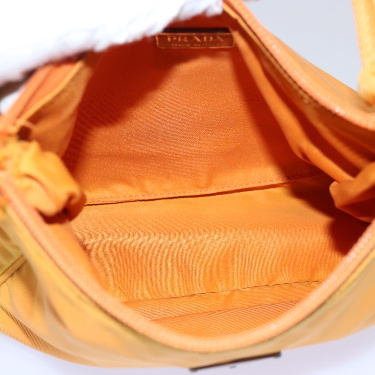 PRADA Hand Bag Nylon Orange Auth 60634