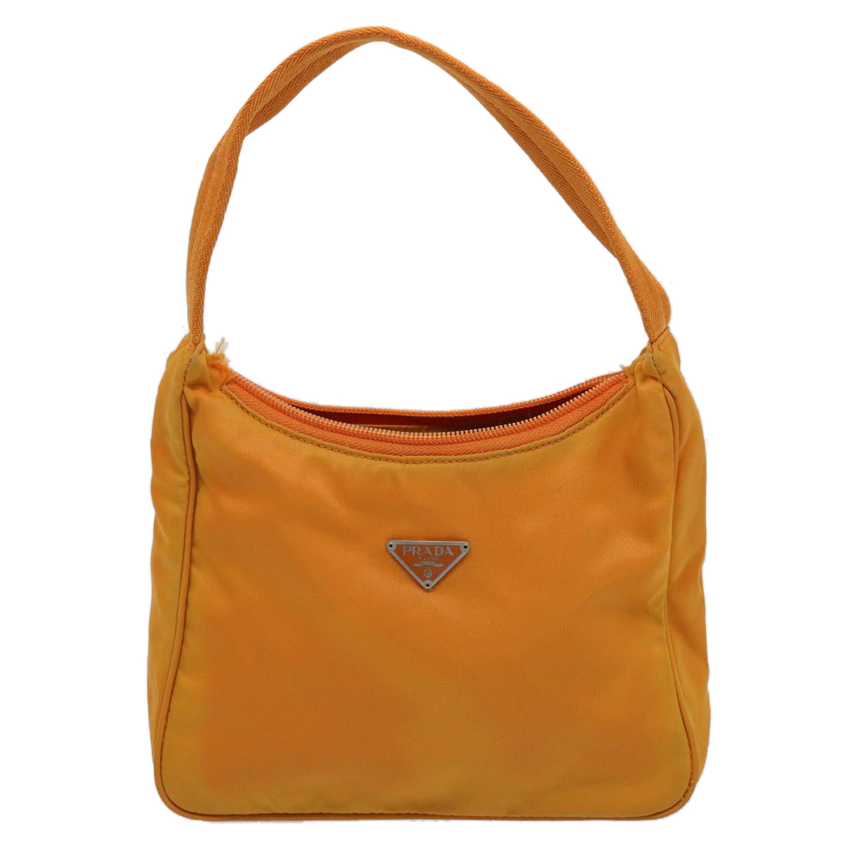 PRADA Hand Bag Nylon Orange Auth 60634