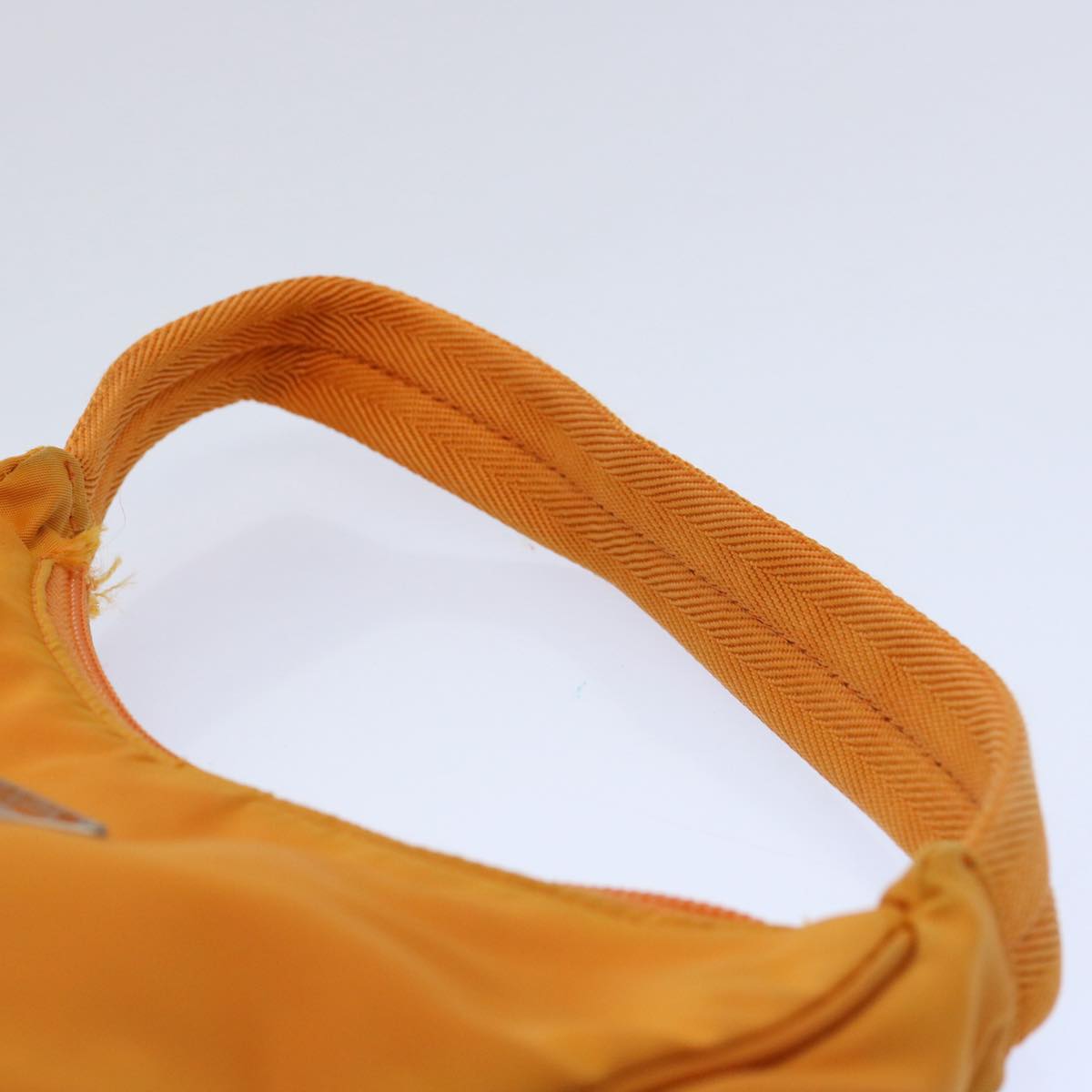 PRADA Hand Bag Nylon Orange Auth 60634